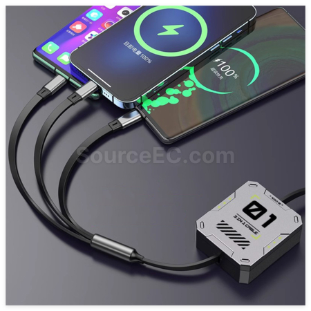 Customization 3-in-1 Retractable Data Cable Promotional Products