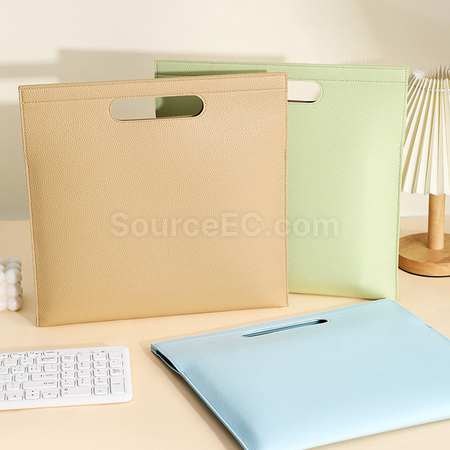 Customization A4 Handheld PU Document Bag Promotional Products