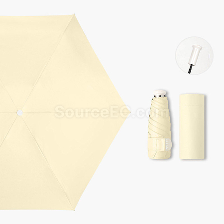 Customization Retractable Five-Fold Portable Sun Umbrella Promotional Products