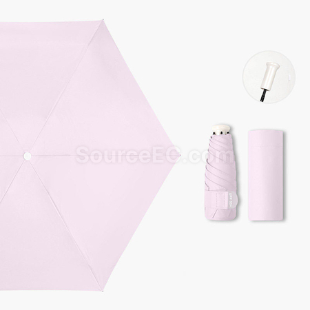 Customization Retractable Five-Fold Portable Sun Umbrella Promotional Products