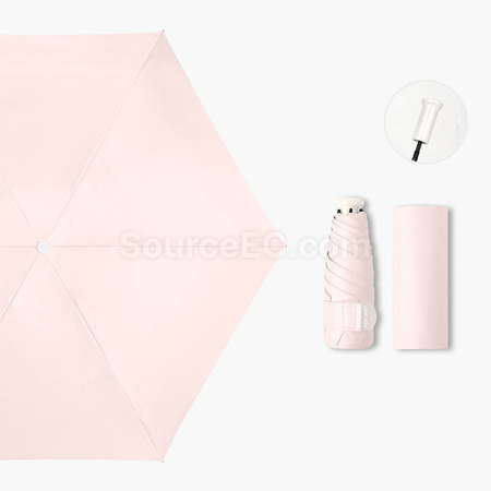 Customization Retractable Five-Fold Portable Sun Umbrella Promotional Products
