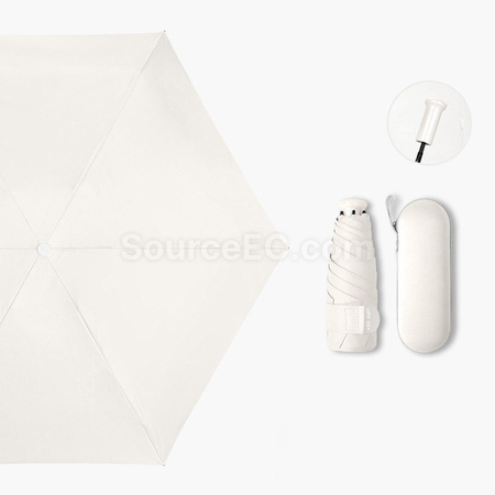 Customization Retractable Five-Fold Portable Sun Umbrella Promotional Products