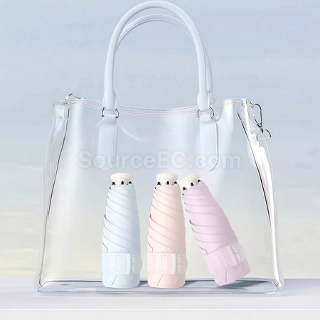 Customization Retractable Five-Fold Portable Sun Umbrella Promotional Products