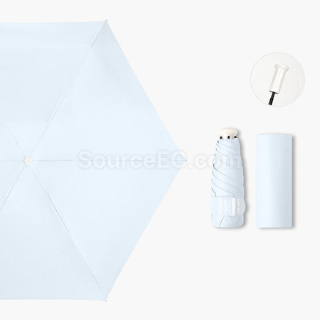 Customization Retractable Five-Fold Portable Sun Umbrella Promotional Products