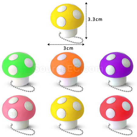 Customization Mushroom Stress Relief Button Keychain Pendant Promotional Products