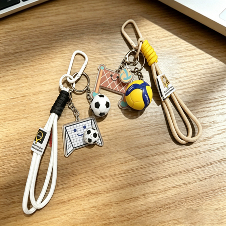 Customization Rotating Football Keychain Pendant Promotional Products