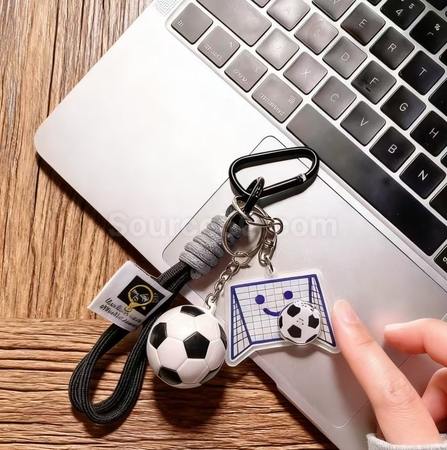 Customization Rotating Football Keychain Pendant Promotional Products