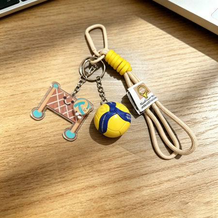 Customization Rotating Football Keychain Pendant Promotional Products