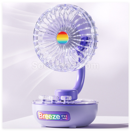 Customization Transparent Desktop Rechargeable Portable Fan Promotional Products