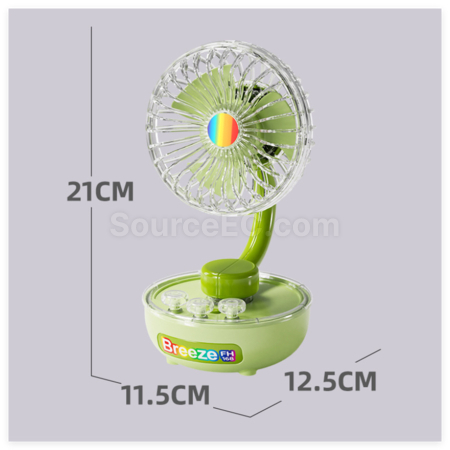 Customization Transparent Desktop Rechargeable Portable Fan Promotional Products