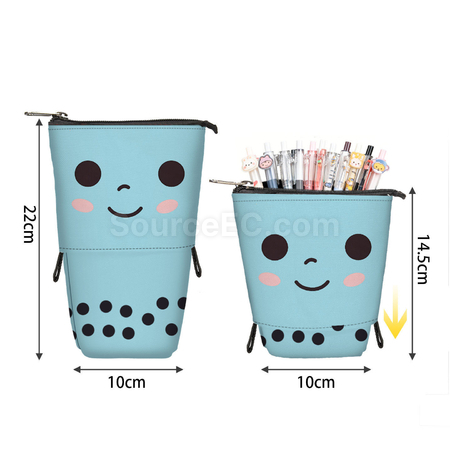 Customization Milk Tea Retractable Pencil Case Promotional Products