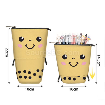 Customization Milk Tea Retractable Pencil Case Promotional Products