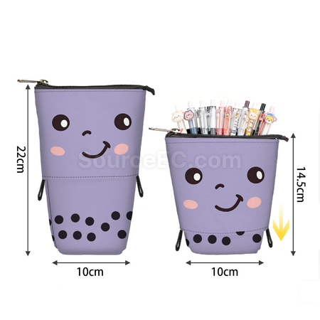 Customization Milk Tea Retractable Pencil Case Promotional Products
