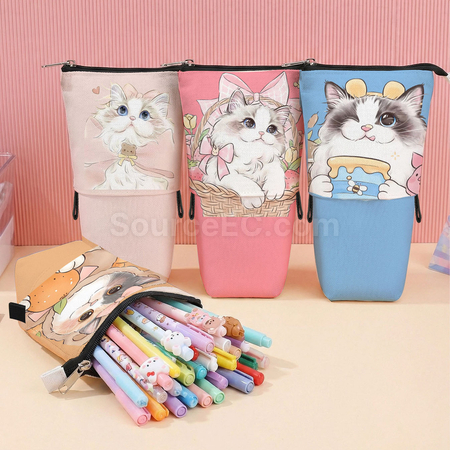 Customization Milk Tea Retractable Pencil Case Promotional Products