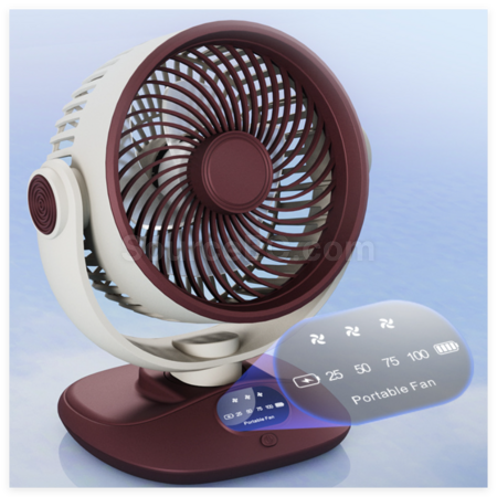 Customization Portable LED Digital Display Oscillating Fan Promotional Products