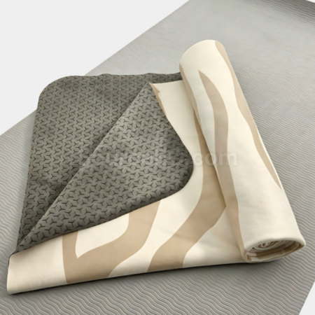 Customization Double-layer non-slip silicone bottom yoga towel mat Promotional Products