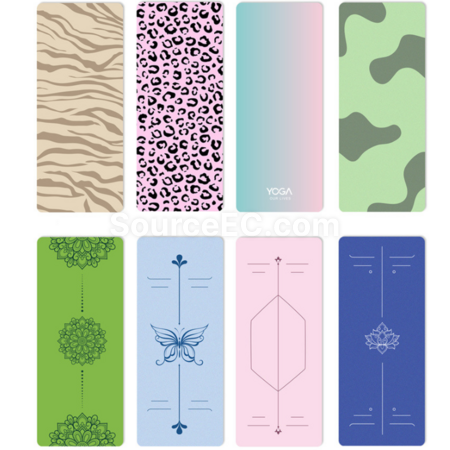Customization Double-layer non-slip silicone bottom yoga towel mat Promotional Products