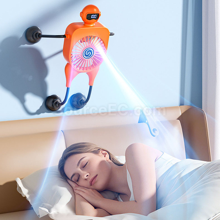 Customization Intelligent Digital Display Suction Cup Fan Promotional Products