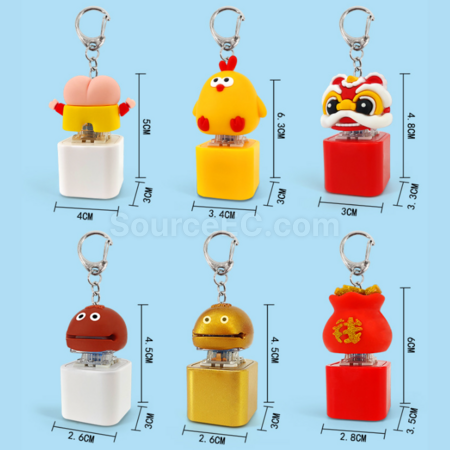 Customization Stress-relief Sound Button Keychain Promotional Products