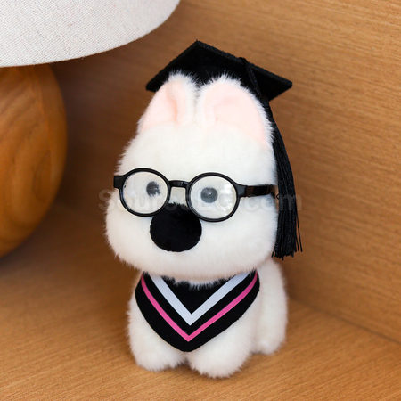 Customization West Highland White Terrier Plush Graduation Doll Promotional Products