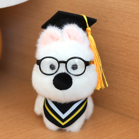 Customization West Highland White Terrier Plush Graduation Doll Promotional Products