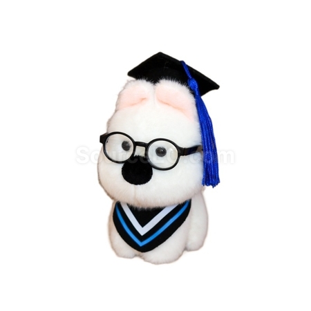 Customization West Highland White Terrier Plush Graduation Doll Promotional Products