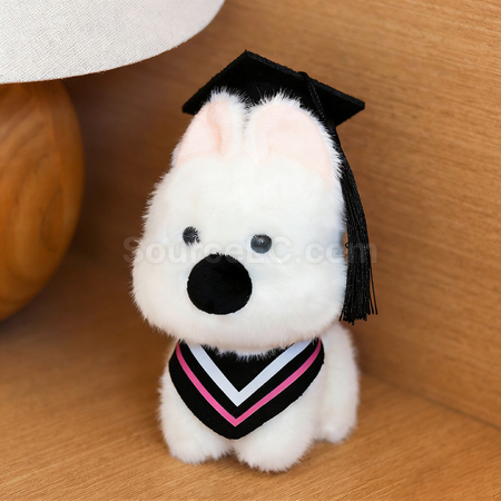 Customization West Highland White Terrier Plush Graduation Doll Promotional Products