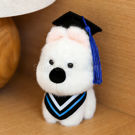 Customization West Highland White Terrier Plush Graduation Doll Promotional Products