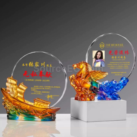 Customization Crystal Sailboat Award Promotional Products
