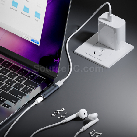 Customization Type-C 2-in-1 Headphone Charging Adapter Promotional Products