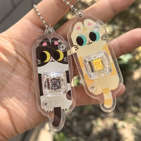 Customization Cat Button Stress Relief Toy Keychain Promotional Products