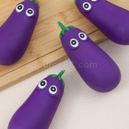 Customization Eggplant TPR Stress Relief Toy Promotional Products
