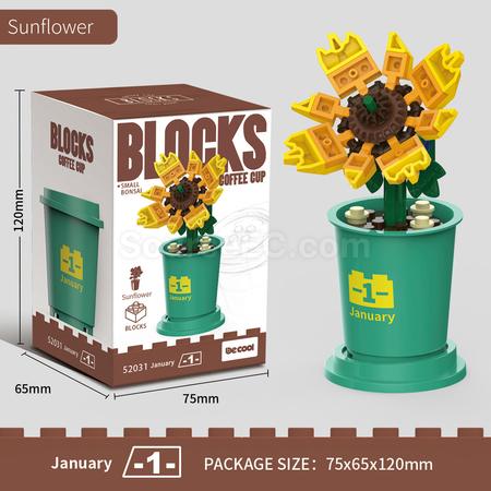 Customization Coffee Cup Plant Series Building Blocks-12 Months Promotional Products