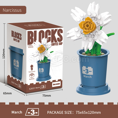 Customization Coffee Cup Plant Series Building Blocks-12 Months Promotional Products