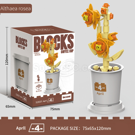 Customization Coffee Cup Plant Series Building Blocks-12 Months Promotional Products