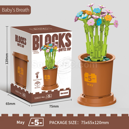 Customization Coffee Cup Plant Series Building Blocks-12 Months Promotional Products