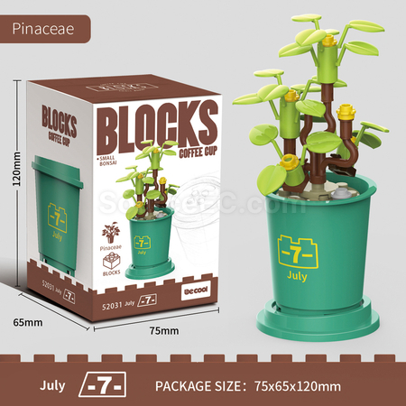 Customization Coffee Cup Plant Series Building Blocks-12 Months Promotional Products