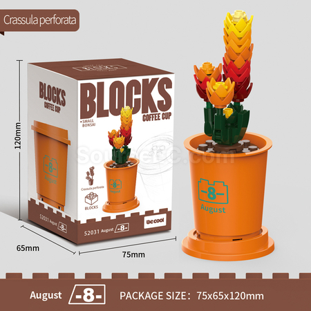 Customization Coffee Cup Plant Series Building Blocks-12 Months Promotional Products