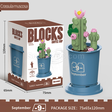 Customization Coffee Cup Plant Series Building Blocks-12 Months Promotional Products