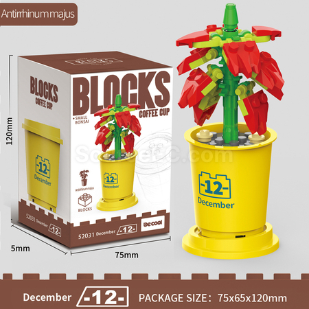 Customization Coffee Cup Plant Series Building Blocks-12 Months Promotional Products