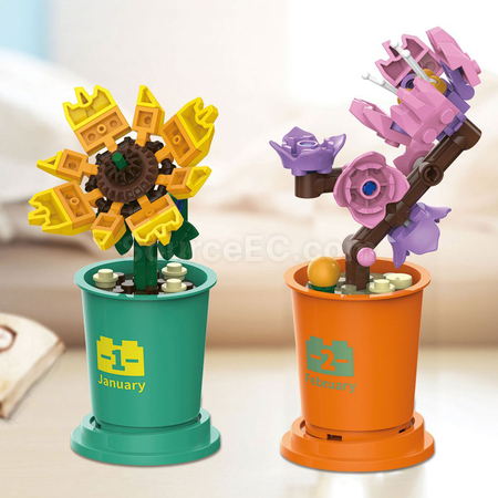 Customization Coffee Cup Plant Series Building Blocks-12 Months Promotional Products