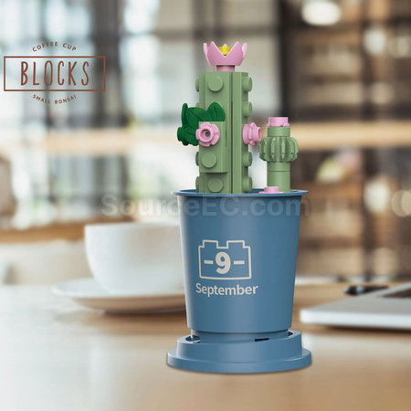 Customization Coffee Cup Plant Series Building Blocks-12 Months Promotional Products
