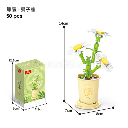 Customization Coffee Cup Plant Series Building Blocks-The 12 Zodiac Signs' Guardian Flower Collection Promotional Products