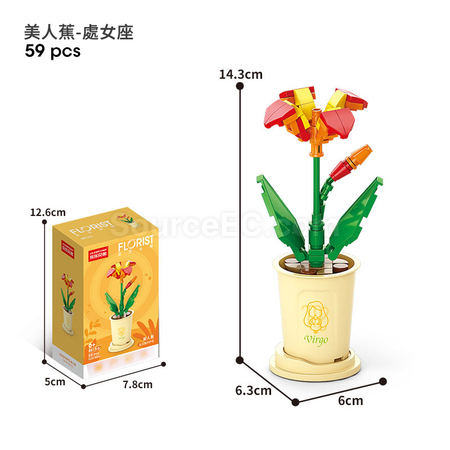 Customization Coffee Cup Plant Series Building Blocks-The 12 Zodiac Signs' Guardian Flower Collection Promotional Products