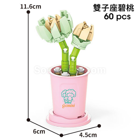 Customization Coffee Cup Plant Series Building Blocks-12 Constellations Succulent Series Promotional Products