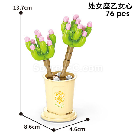 Customization Coffee Cup Plant Series Building Blocks-12 Constellations Succulent Series Promotional Products