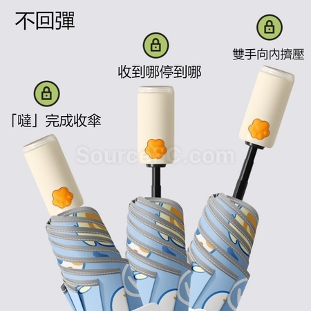 Customization Cat Paw Fully Automatic Anti-Rebound Children's Folding Umbrella Promotional Products