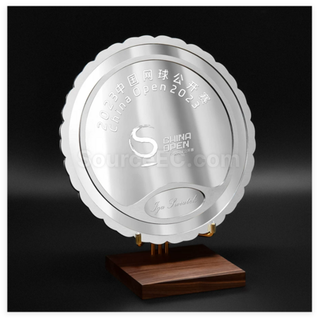 Customization Metal Round Hollowed-Out Mirror Commemorative Plate Promotional Products