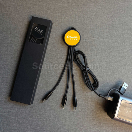 Customization 5-in-1 Llluminated Logo Charging Cable Promotional Products
