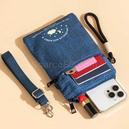 Customization Cute Denim Crossbody Bag Promotional Products